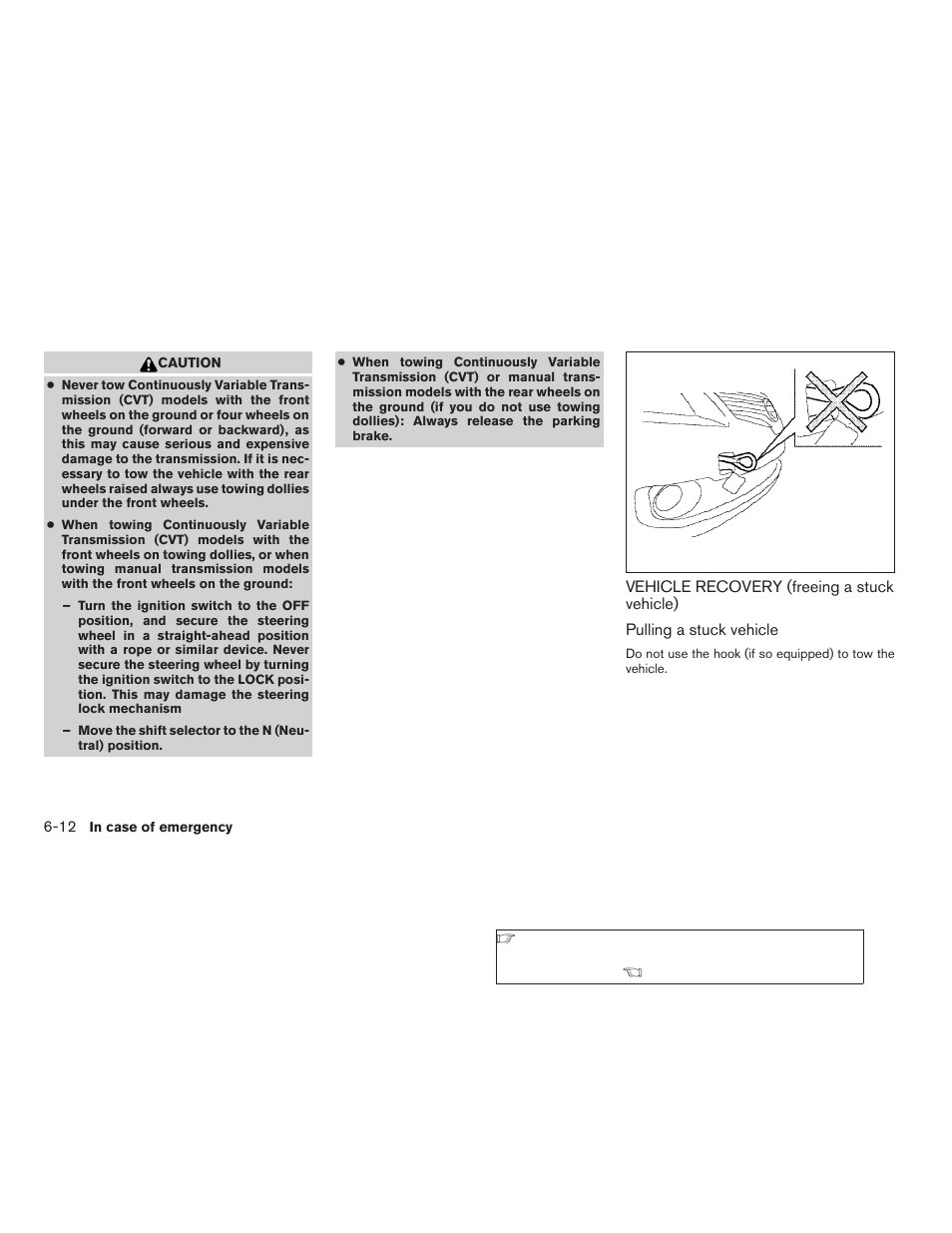 Vehicle recovery (freeing a stuck vehicle) -12 | NISSAN 2009 Altima Coupe - Owner's Manual User Manual | Page 280 / 373