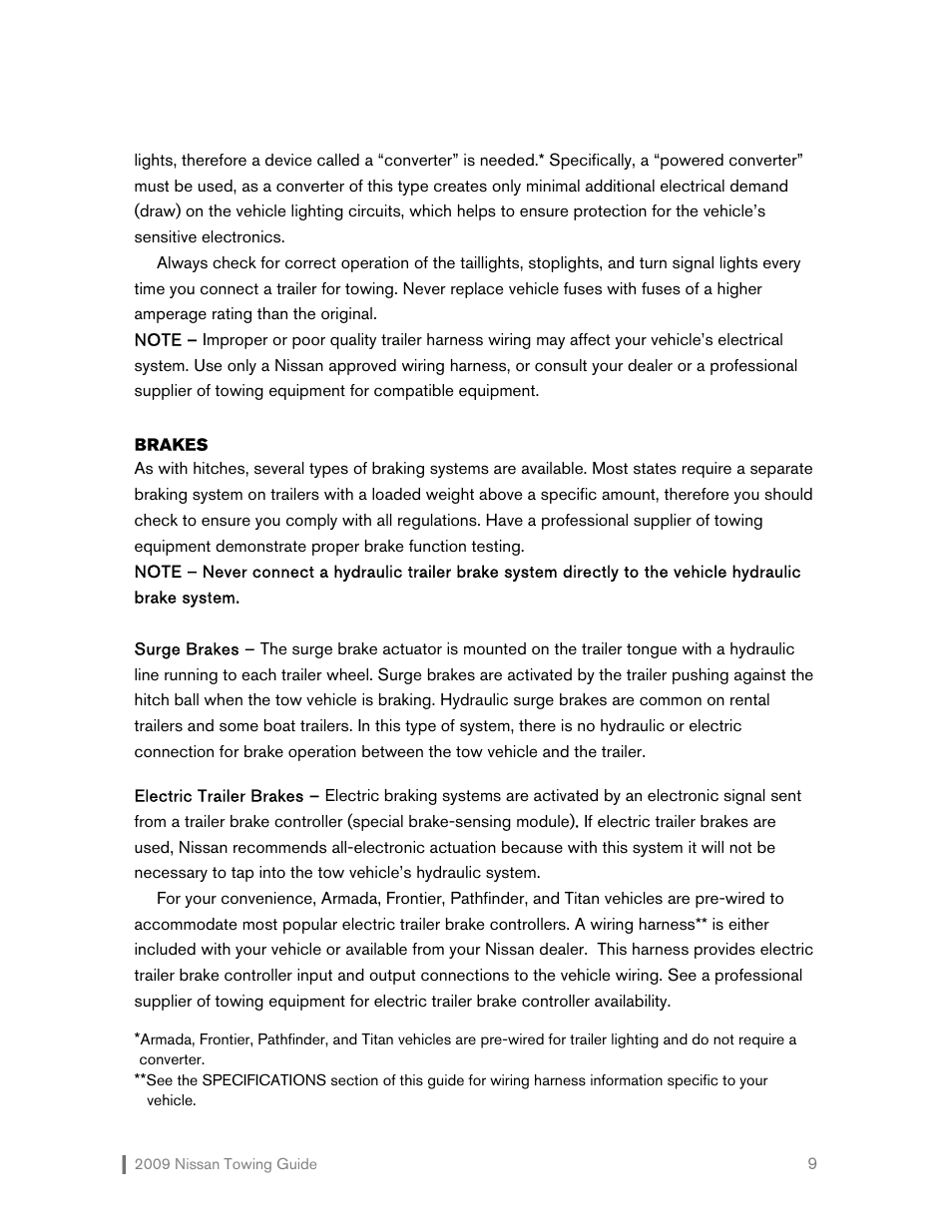 NISSAN 2009 Versa Hatchback - Towing Guide User Manual | Page 10 / 32
