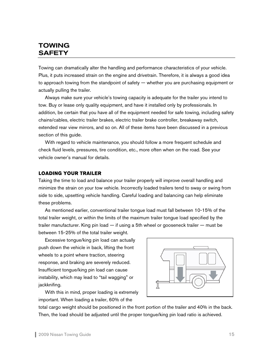 Towing safety | NISSAN 2009 Versa Hatchback - Towing Guide User Manual | Page 16 / 32