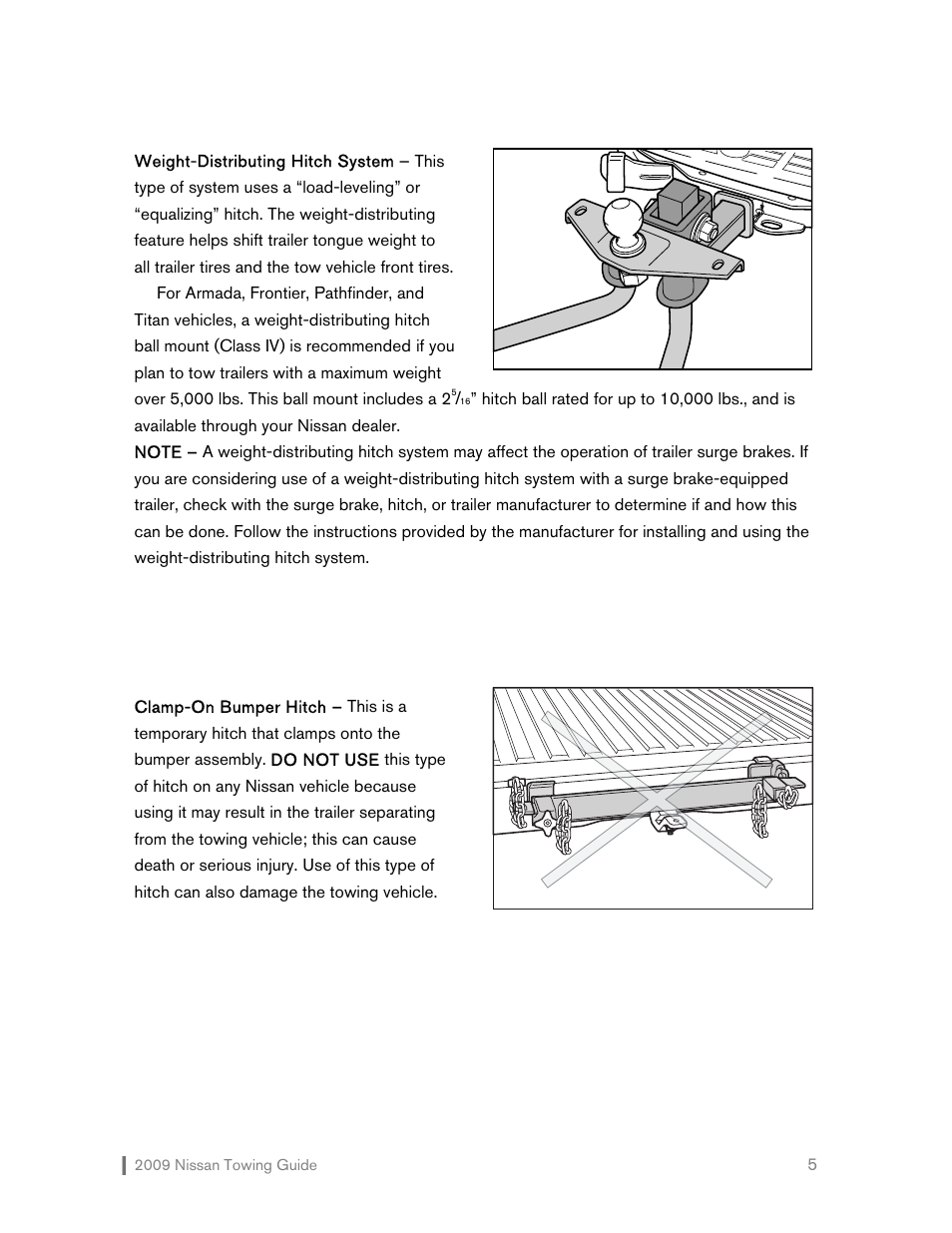 NISSAN 2009 Versa Hatchback - Towing Guide User Manual | Page 6 / 32