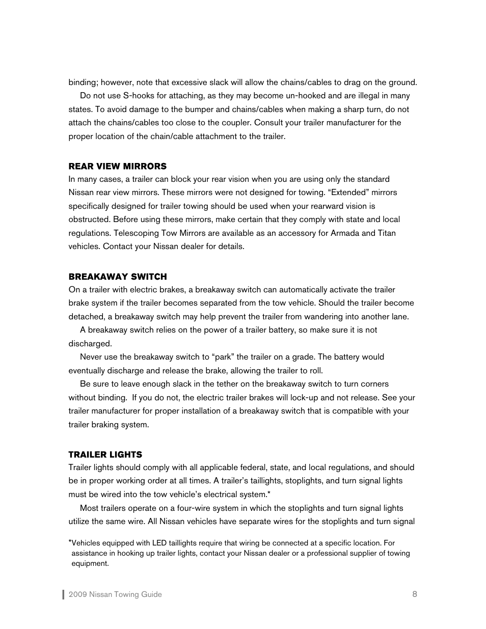 NISSAN 2009 Versa Hatchback - Towing Guide User Manual | Page 9 / 32