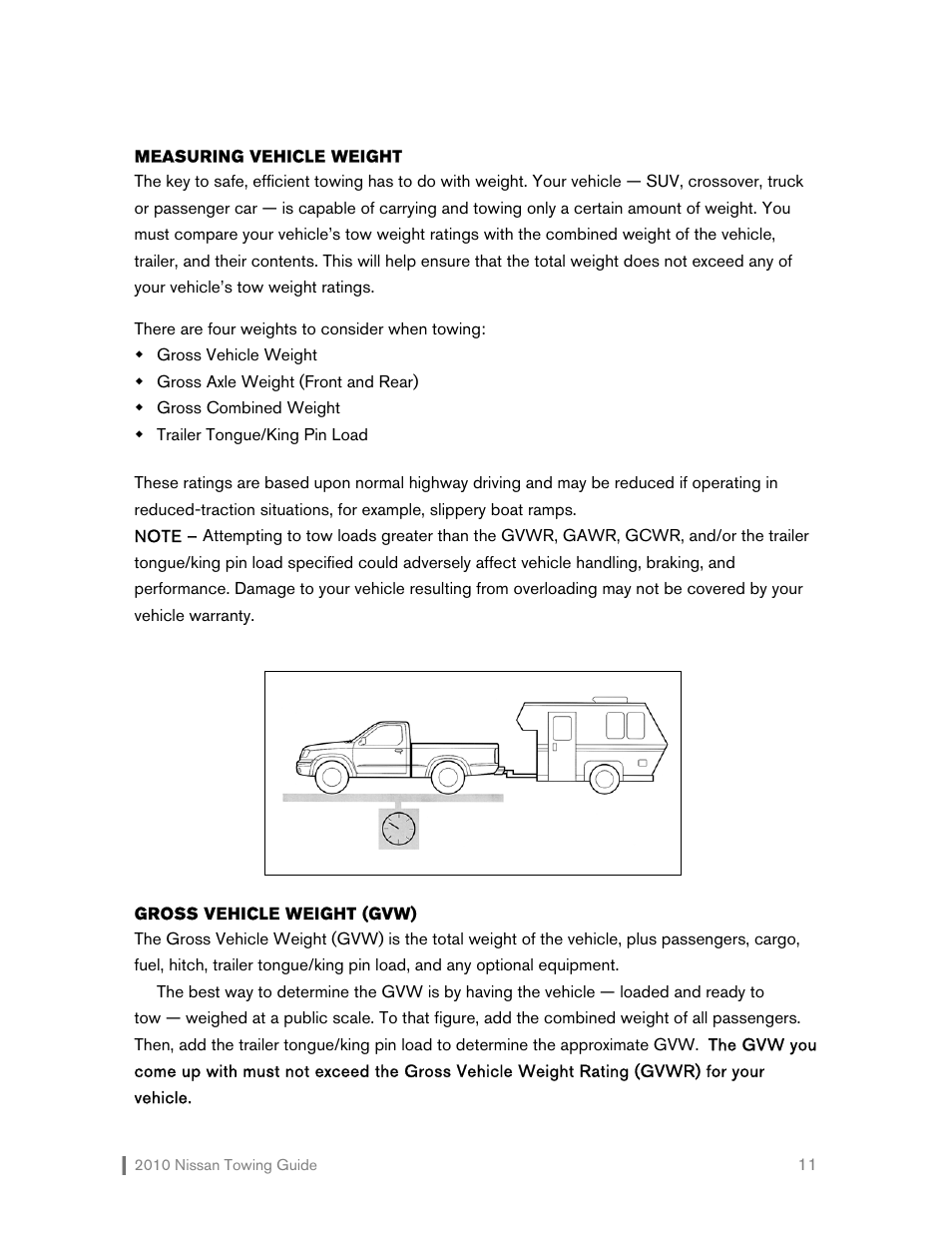 NISSAN 2010 Versa Hatchback - Towing Guide User Manual | Page 12 / 30