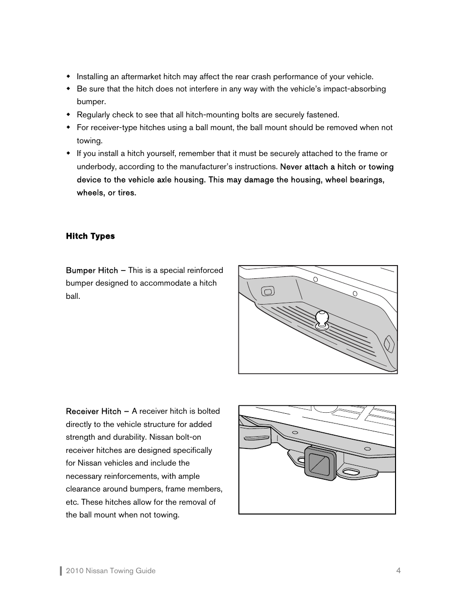 NISSAN 2010 Versa Hatchback - Towing Guide User Manual | Page 5 / 30