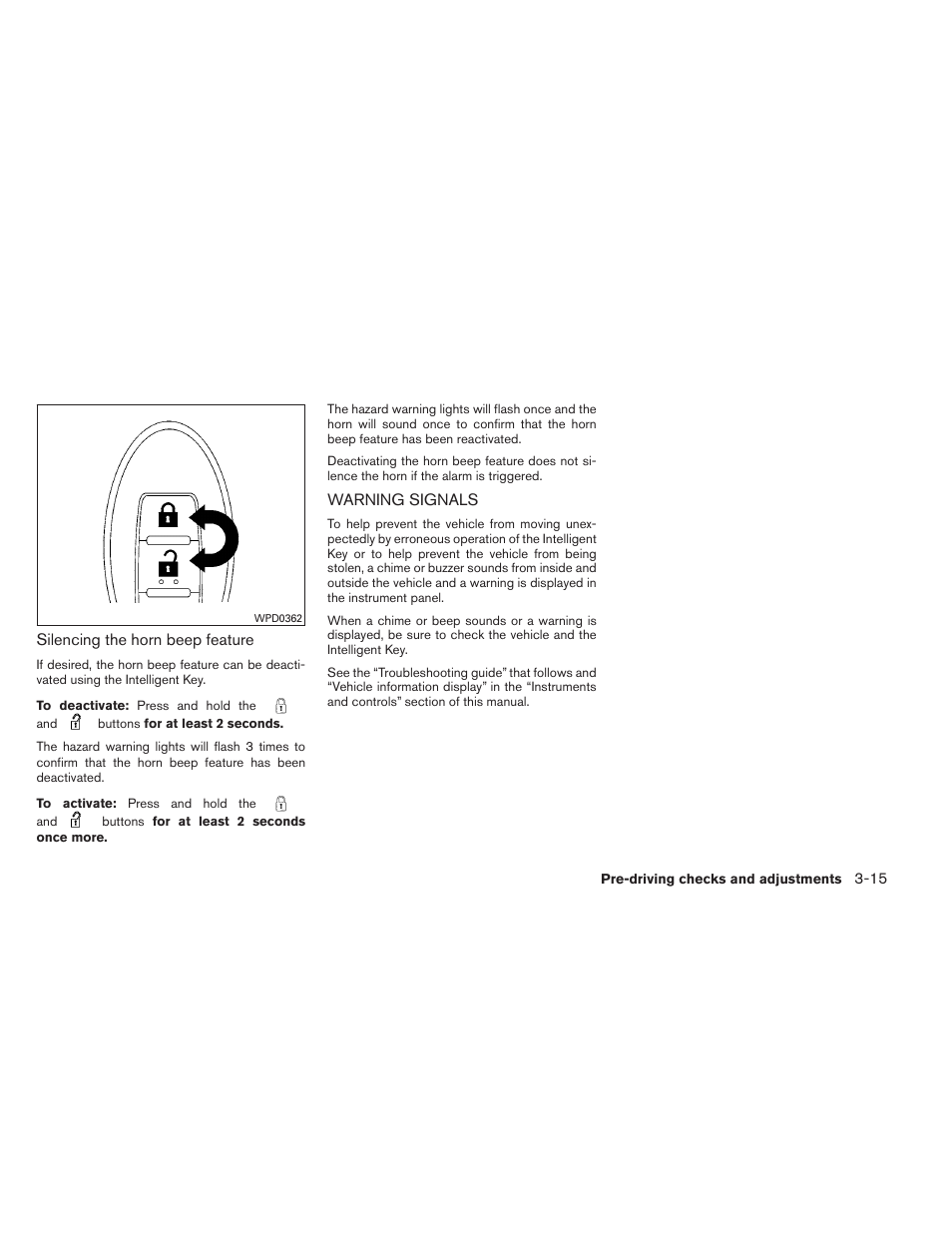 Warning signals -15 | NISSAN 2013 Altima Coupe - Owner's Manual User Manual | Page 138 / 414