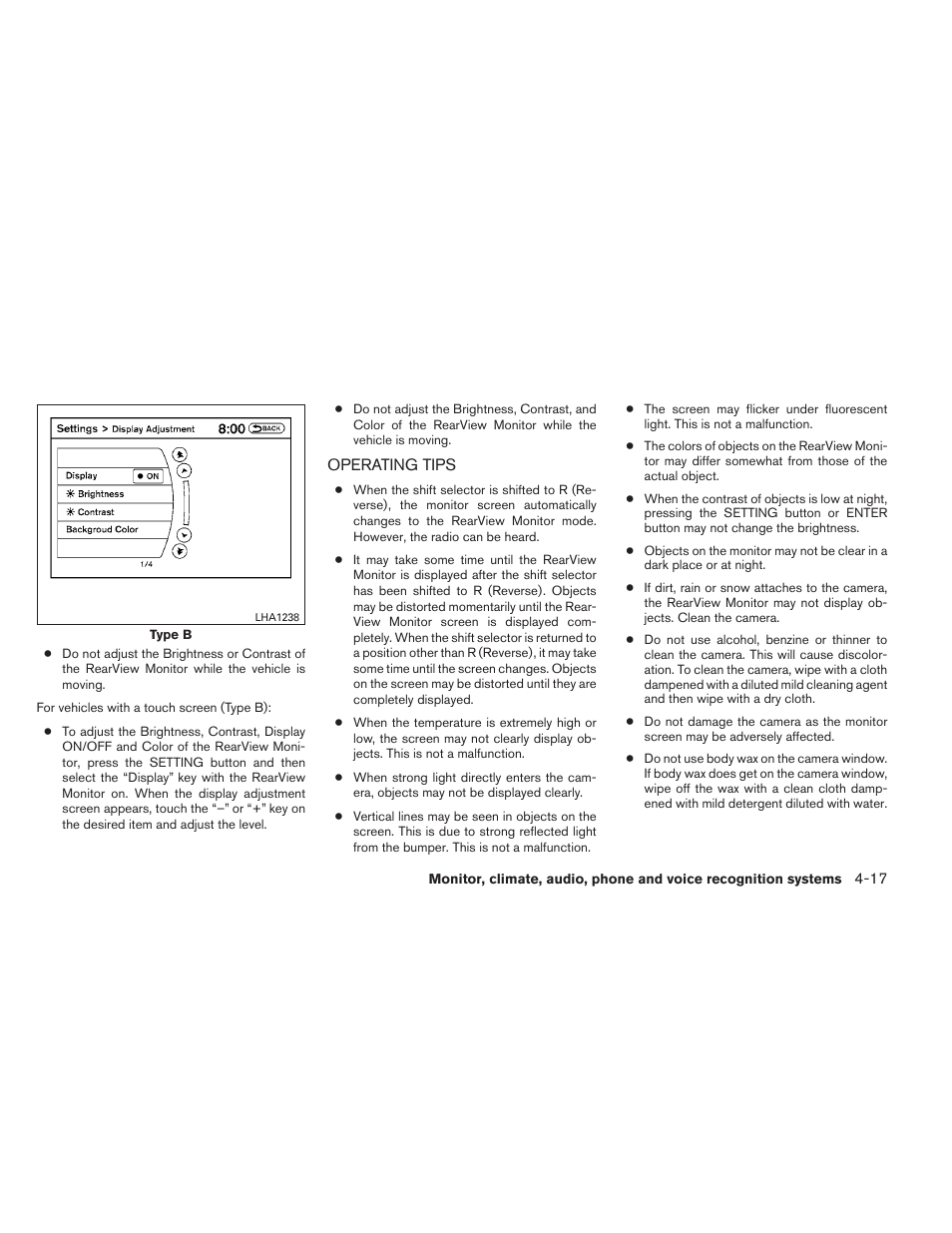 Operating tips -17 | NISSAN 2013 Altima Coupe - Owner's Manual User Manual | Page 166 / 414