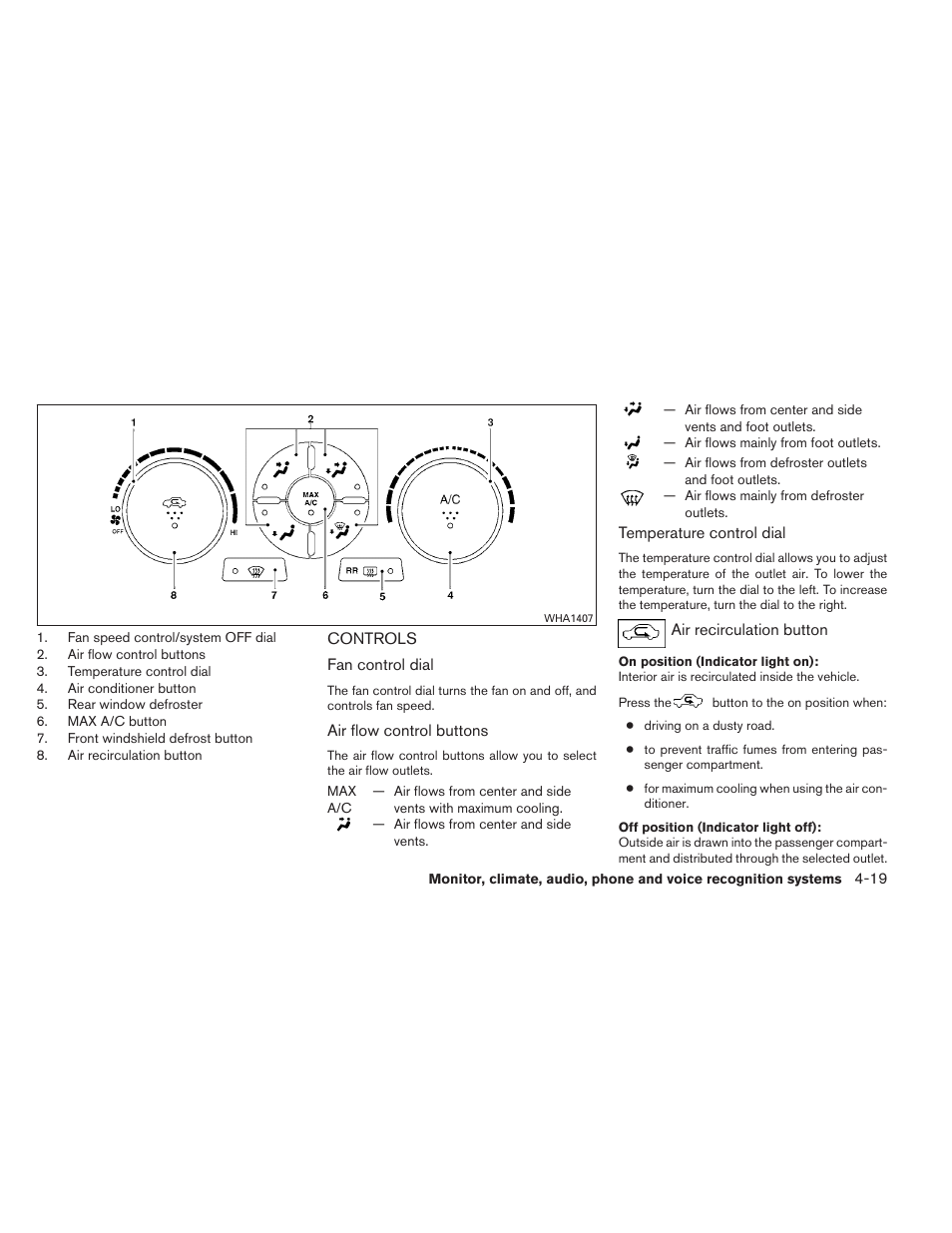 Controls -19 | NISSAN 2013 Altima Coupe - Owner's Manual User Manual | Page 168 / 414