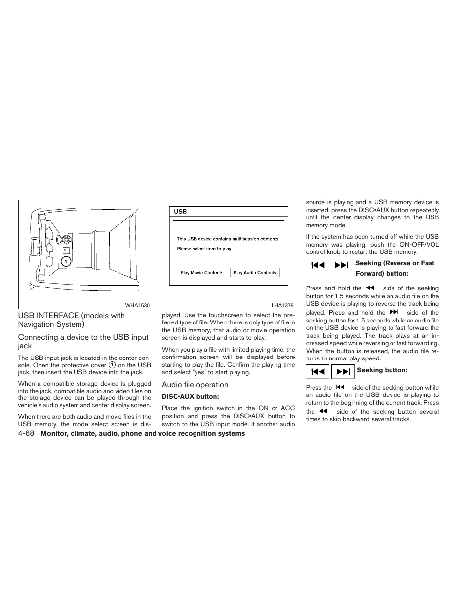 Usb interface (models with navigation system) -68 | NISSAN 2013 Altima Coupe - Owner's Manual User Manual | Page 217 / 414