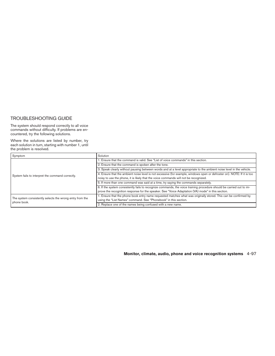 Troubleshooting guide -97, Troubleshooting guide | NISSAN 2013 Altima Coupe - Owner's Manual User Manual | Page 246 / 414