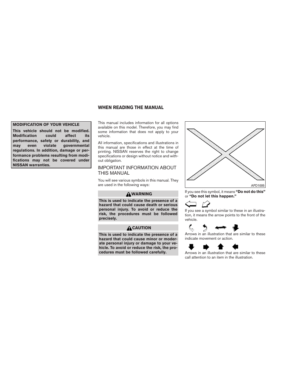 NISSAN 2013 Altima Coupe - Owner's Manual User Manual | Page 3 / 414