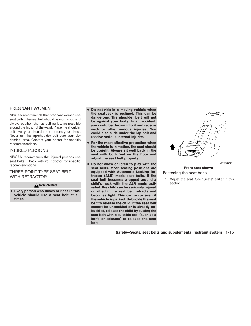 NISSAN 2013 Altima Coupe - Owner's Manual User Manual | Page 32 / 414