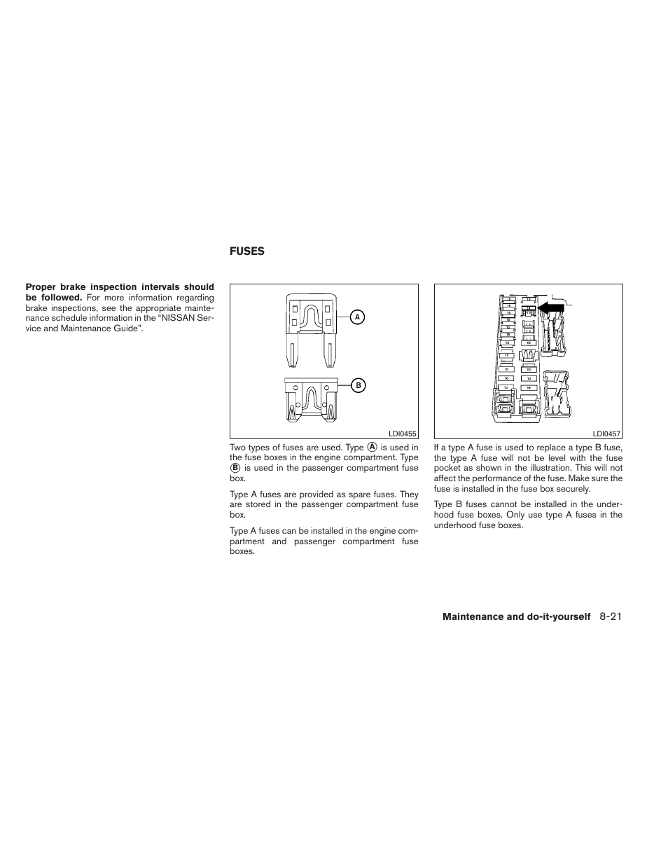 Fuses -21 | NISSAN 2013 Altima Coupe - Owner's Manual User Manual | Page 352 / 414