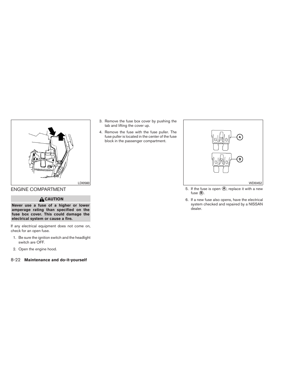 Engine compartment -22 | NISSAN 2013 Altima Coupe - Owner's Manual User Manual | Page 353 / 414