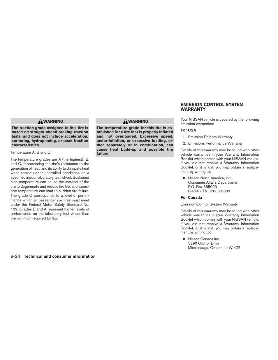 Emission control system warranty -24 | NISSAN 2013 Altima Coupe - Owner's Manual User Manual | Page 401 / 414