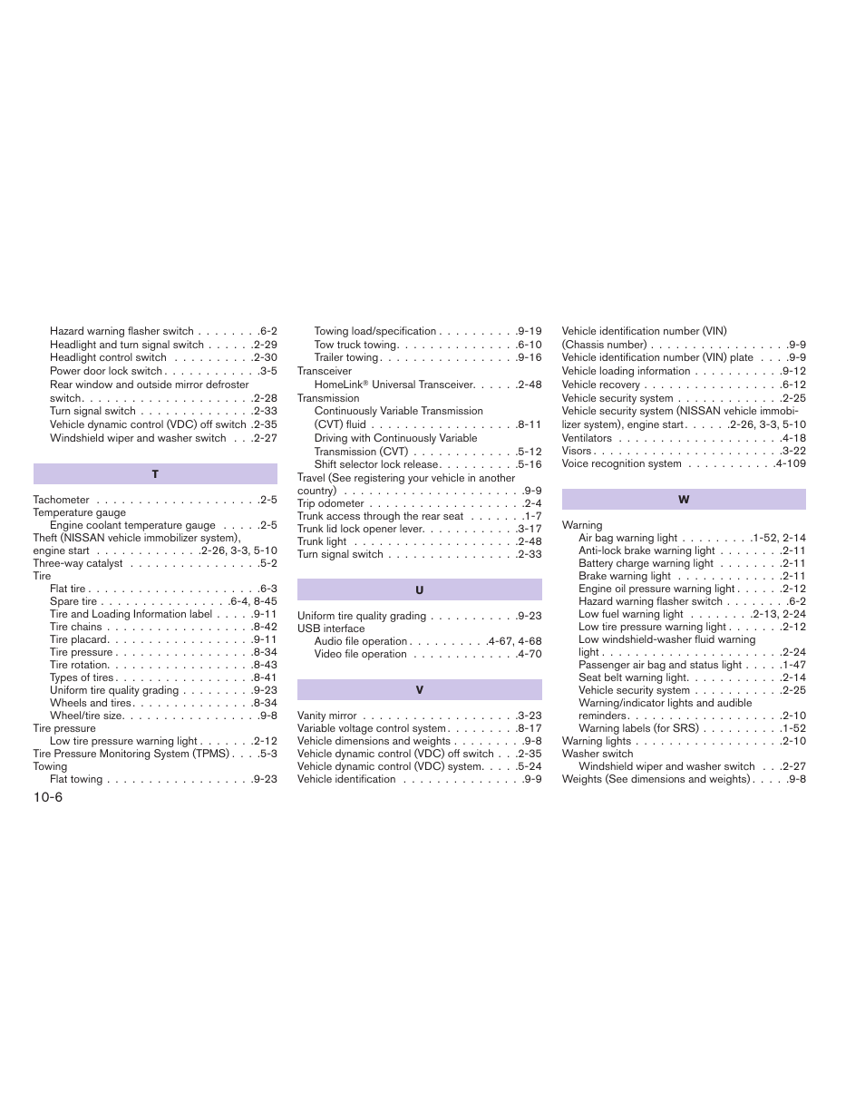 NISSAN 2013 Altima Coupe - Owner's Manual User Manual | Page 411 / 414