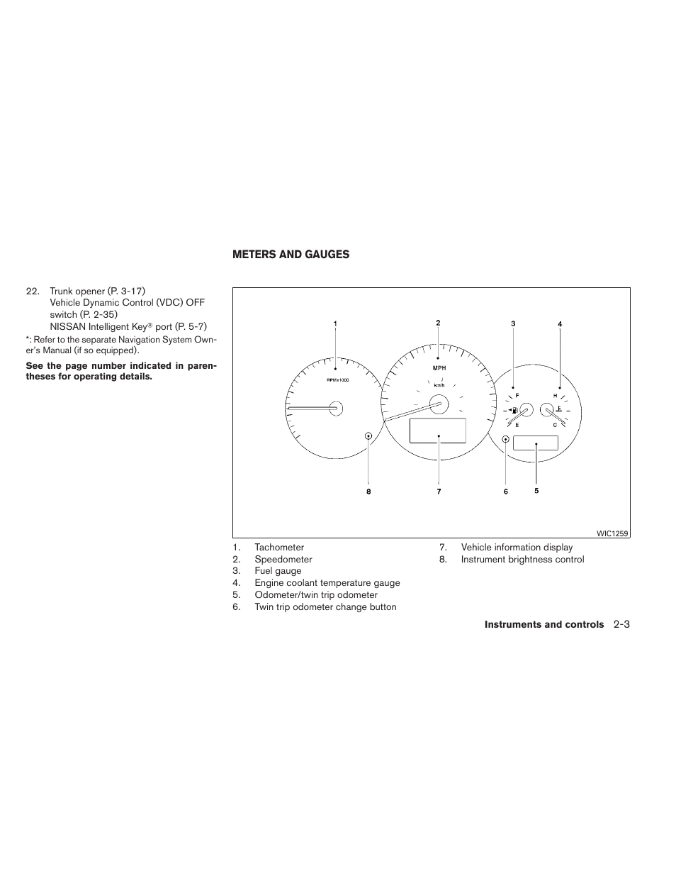 Meters and gauges -3 | NISSAN 2013 Altima Coupe - Owner's Manual User Manual | Page 74 / 414