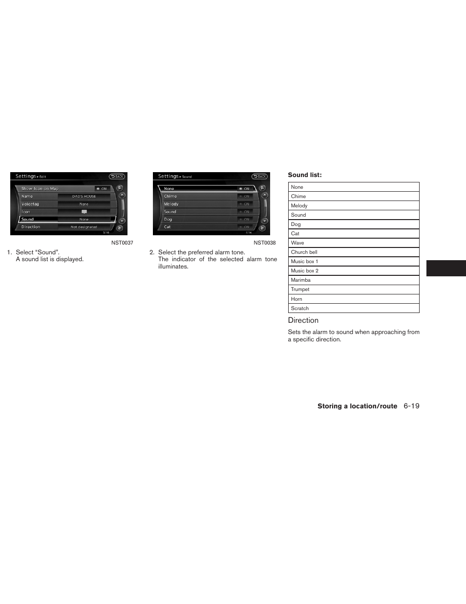 Direction | NISSAN 2013 Altima Coupe - Navigation System Owner's Manual User Manual | Page 166 / 310