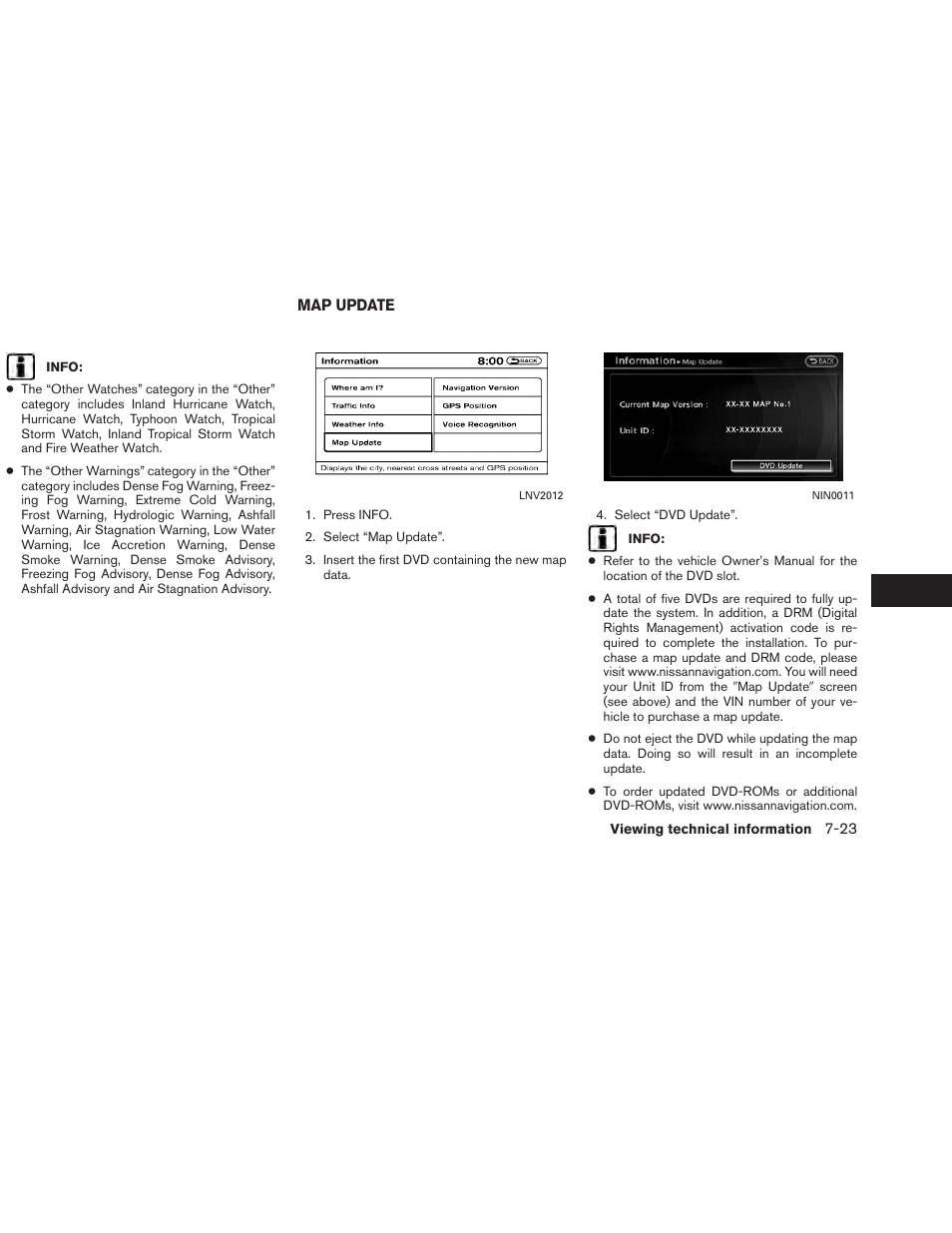 Map update -23 | NISSAN 2013 Altima Coupe - Navigation System Owner's Manual User Manual | Page 208 / 310