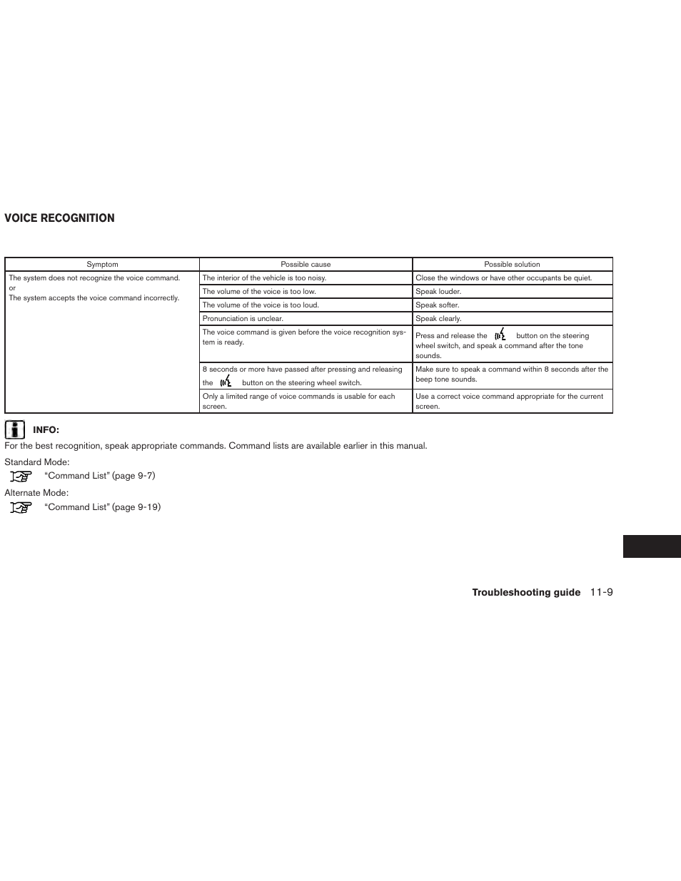 Voice recognition -9, Voice recognition | NISSAN 2013 Altima Coupe - Navigation System Owner's Manual User Manual | Page 298 / 310