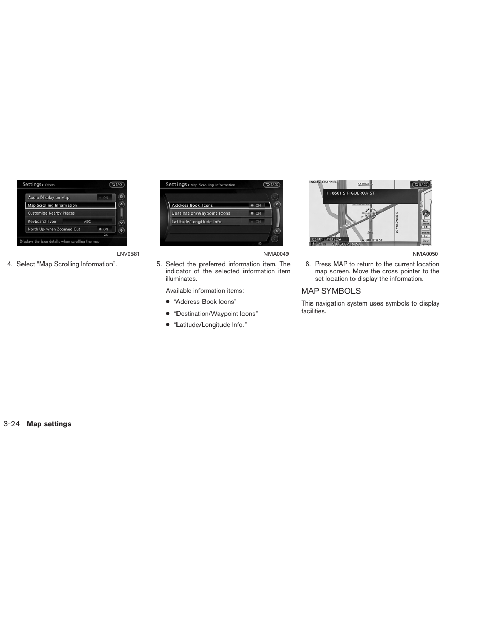 Map symbols -24 | NISSAN 2013 Altima Coupe - Navigation System Owner's Manual User Manual | Page 69 / 310
