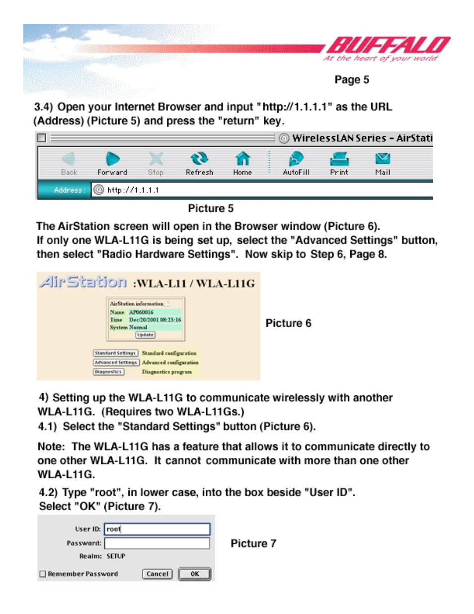 1 e is | Buffalo Technology WLA-L11G User Manual | Page 7 / 29