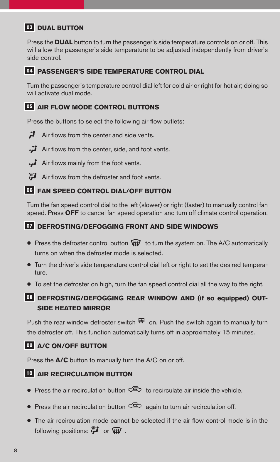 NISSAN 2008 Altima Hybrid - Quick Reference Guide User Manual | Page 10 / 34