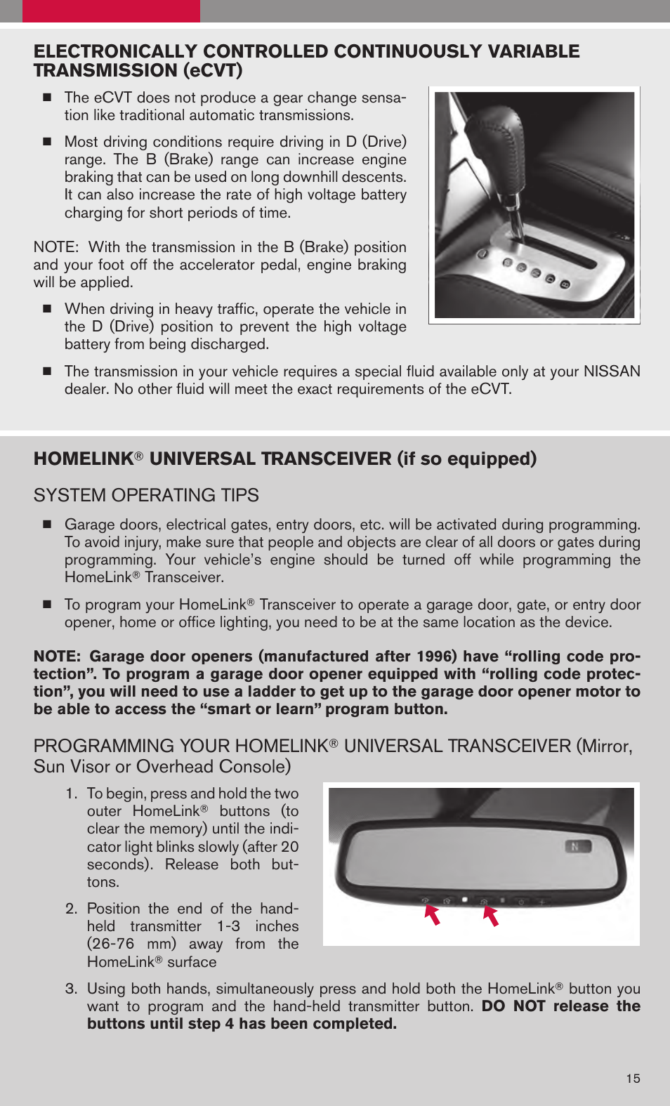 NISSAN 2008 Altima Hybrid - Quick Reference Guide User Manual | Page 17 / 34