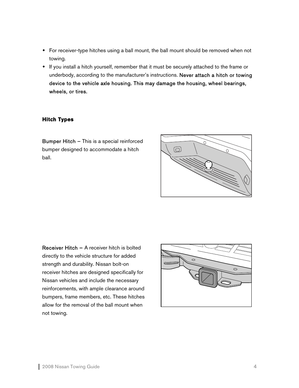 NISSAN 2008 Versa Hatchback - Towing Guide User Manual | Page 5 / 32