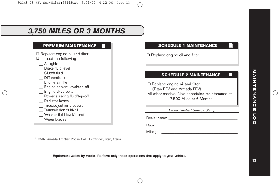 NISSAN 2008 Versa Hatchback - Service & Maintenance Guide User Manual | Page 15 / 57