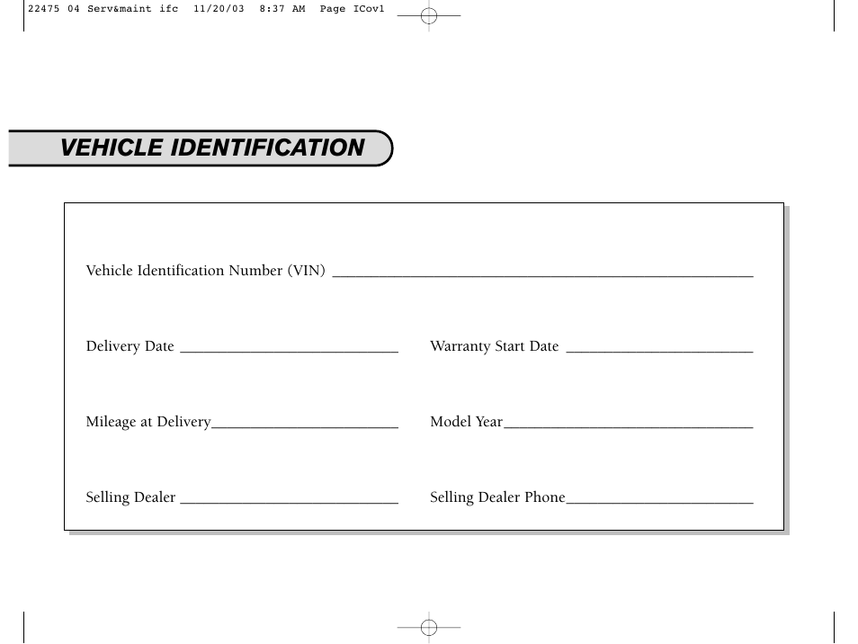 Vehicle identification | NISSAN 2008 Versa Hatchback - Service & Maintenance Guide User Manual | Page 2 / 57