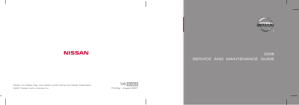 2008 service and maintenance guide | NISSAN 2008 Versa Hatchback - Service & Maintenance Guide User Manual | Page 57 / 57