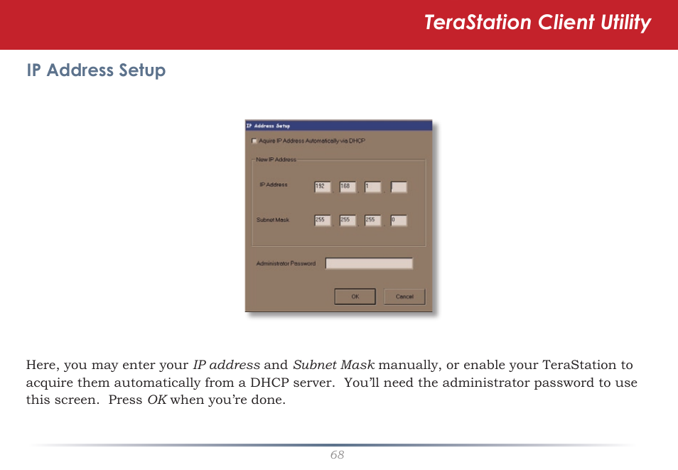 Terastation client utility | Buffalo Technology TeraStation HD-HTGL/R5 User Manual | Page 68 / 82