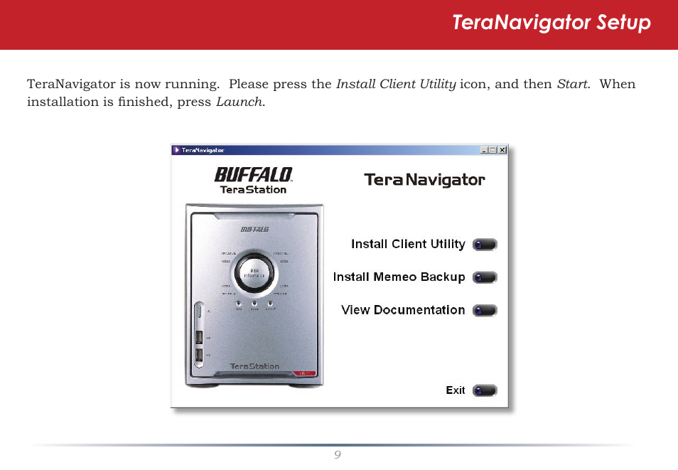 Teranavigator setup | Buffalo Technology TeraStation HD-HTGL/R5 User Manual | Page 9 / 82