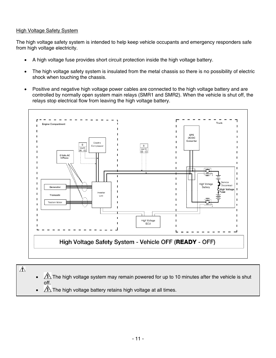 High voltage safety, High voltage safety system | NISSAN 2010 Altima Hybrid - First Responder's Guide User Manual | Page 11 / 27