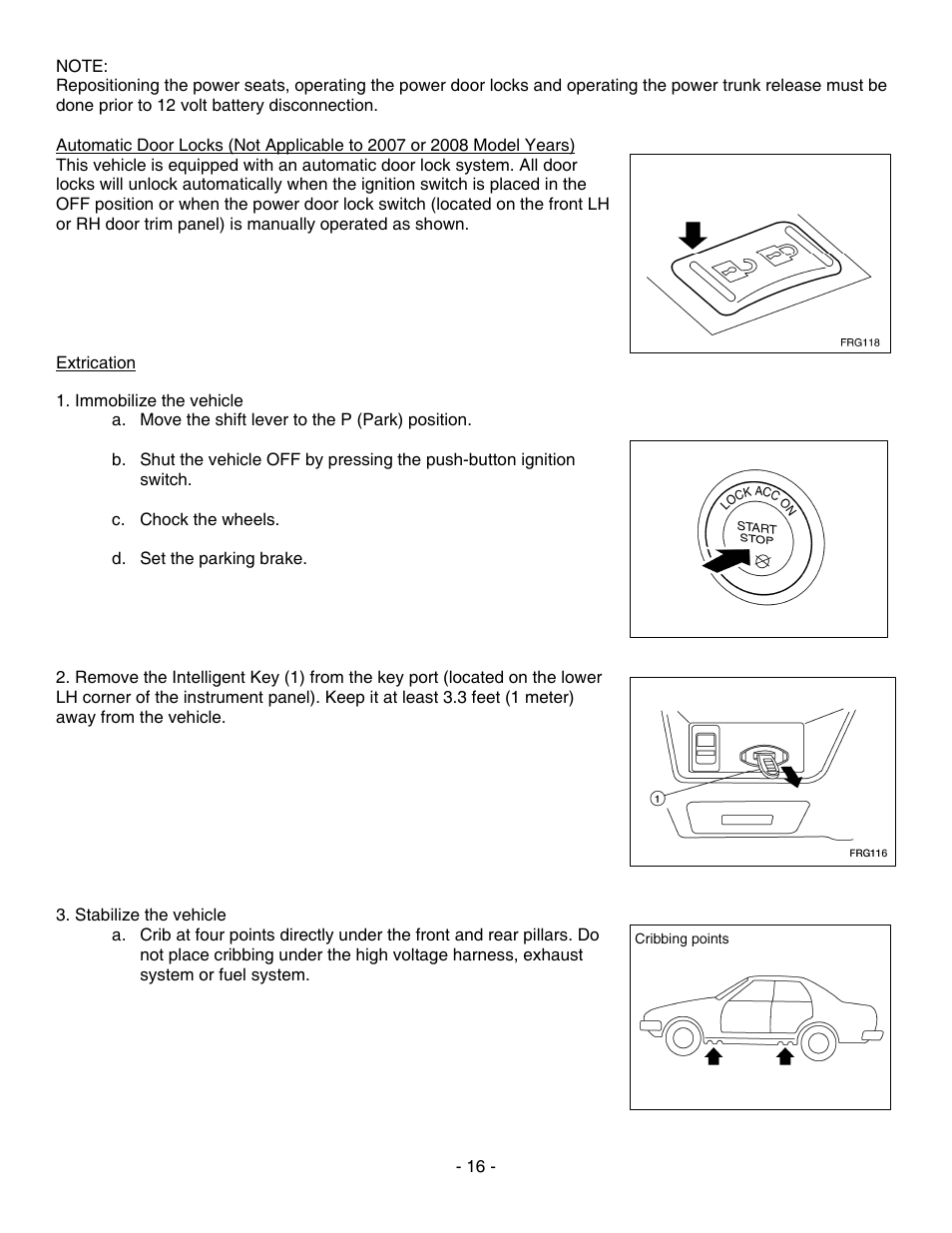 Extrication | NISSAN 2010 Altima Hybrid - First Responder's Guide User Manual | Page 16 / 27