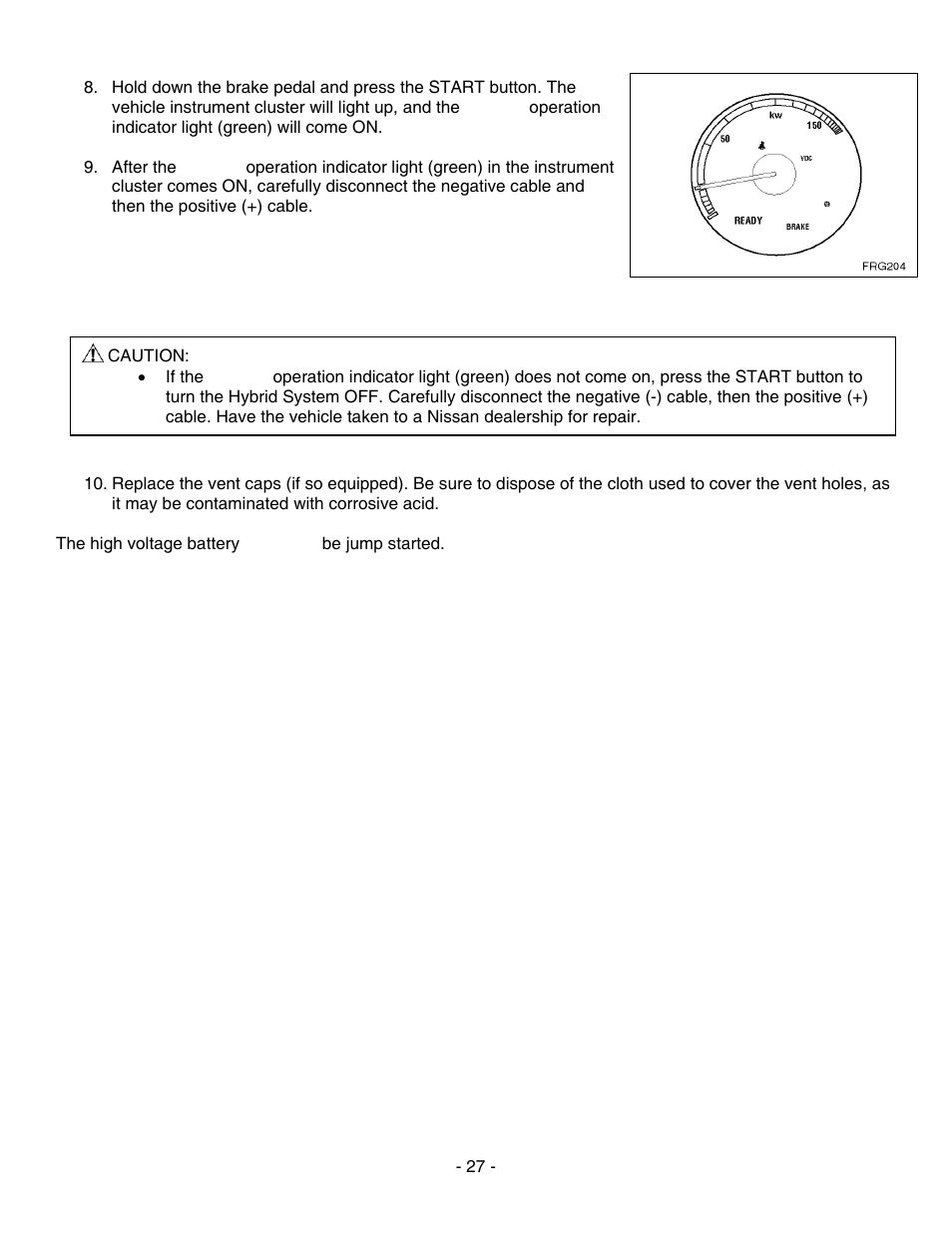 NISSAN 2010 Altima Hybrid - First Responder's Guide User Manual | Page 27 / 27