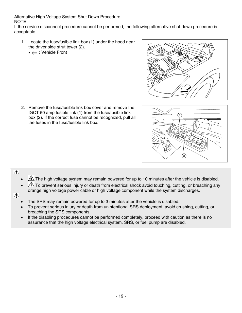 NISSAN 2010 Altima Hybrid - Dismantling Guide User Manual | Page 19 / 23