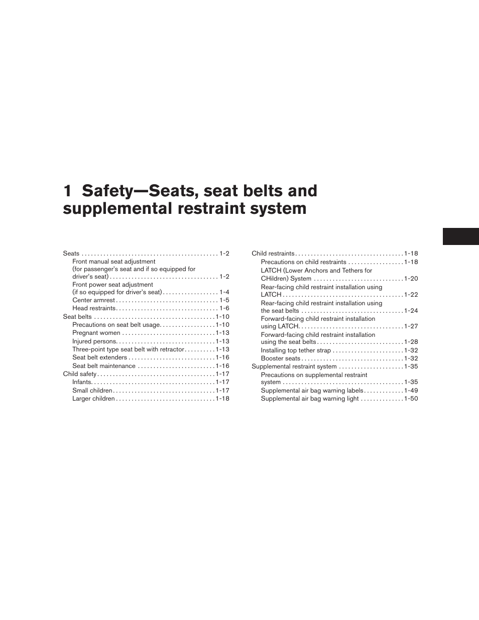 NISSAN 2011 Altima Hybrid - Owner's Manual User Manual | Page 30 / 422