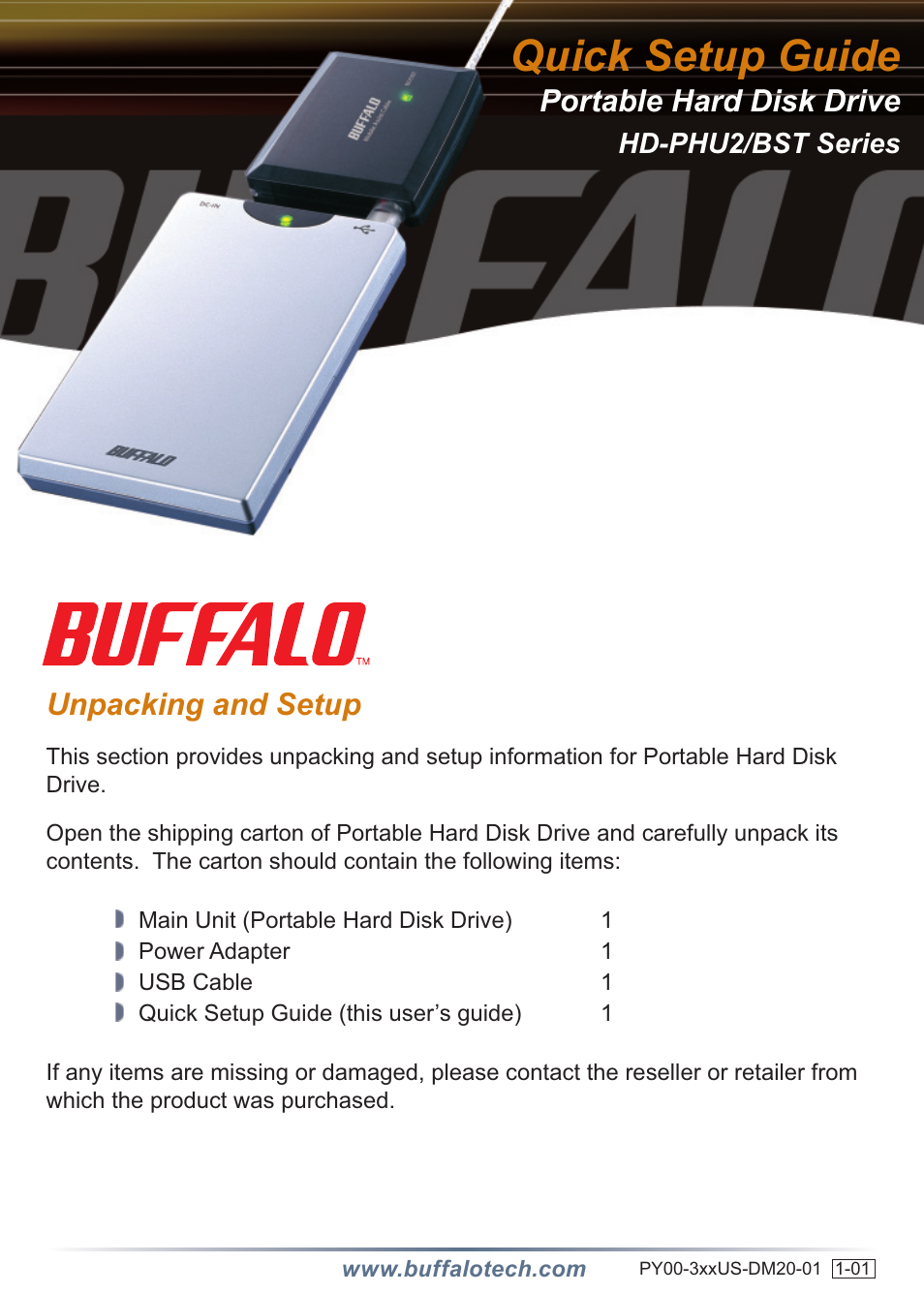 Buffalo Technology HD-PHU2/BST User Manual | 8 pages