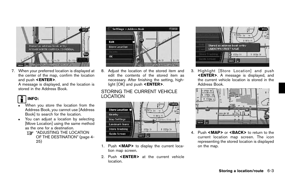 Storing the current vehicle location -3 | NISSAN 2012 Pathfinder - Navigation System Owner's Manual User Manual | Page 121 / 235