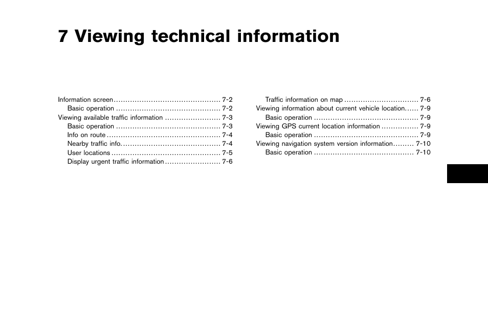 Viewing technical information, 7 viewing technical information | NISSAN 2012 Pathfinder - Navigation System Owner's Manual User Manual | Page 143 / 235