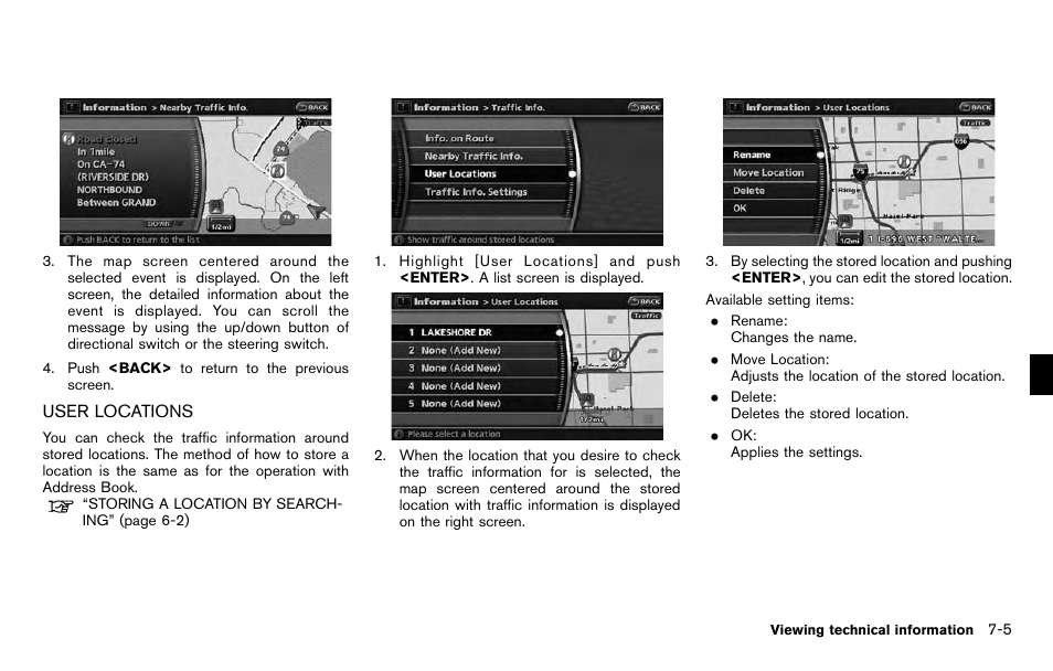 User locations -5 | NISSAN 2012 Pathfinder - Navigation System Owner's Manual User Manual | Page 147 / 235