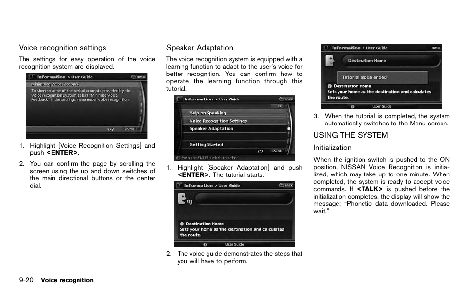 Using the system -20 | NISSAN 2012 Pathfinder - Navigation System Owner's Manual User Manual | Page 184 / 235