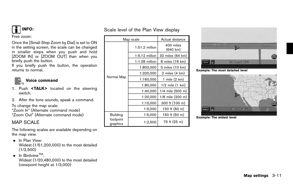 Map scale -11 | NISSAN 2012 Pathfinder - Navigation System Owner's Manual User Manual | Page 51 / 235