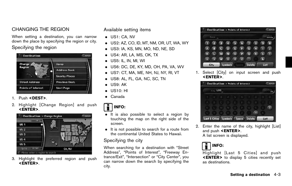 Changing the region -3 | NISSAN 2012 Pathfinder - Navigation System Owner's Manual User Manual | Page 67 / 235