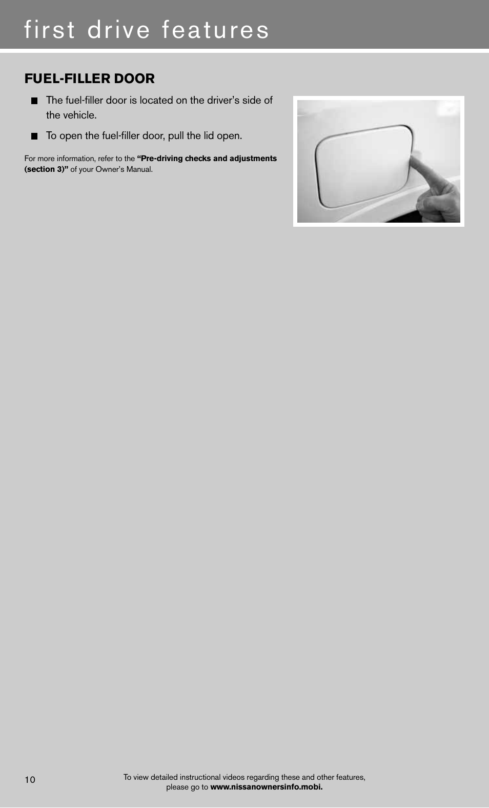 First drive features | NISSAN 2012 Armada - Quick Reference Guide User Manual | Page 12 / 20