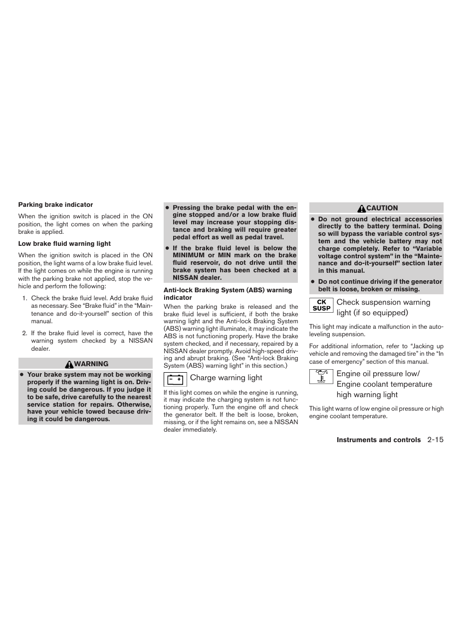 NISSAN 2014 Armada - Owner's Manual User Manual | Page 106 / 489