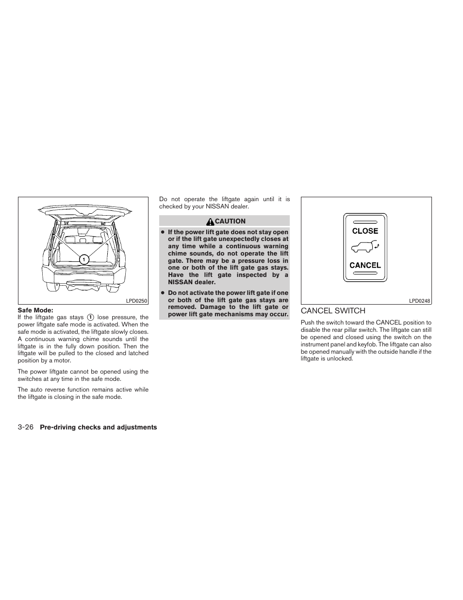Cancel switch -26 | NISSAN 2014 Armada - Owner's Manual User Manual | Page 179 / 489