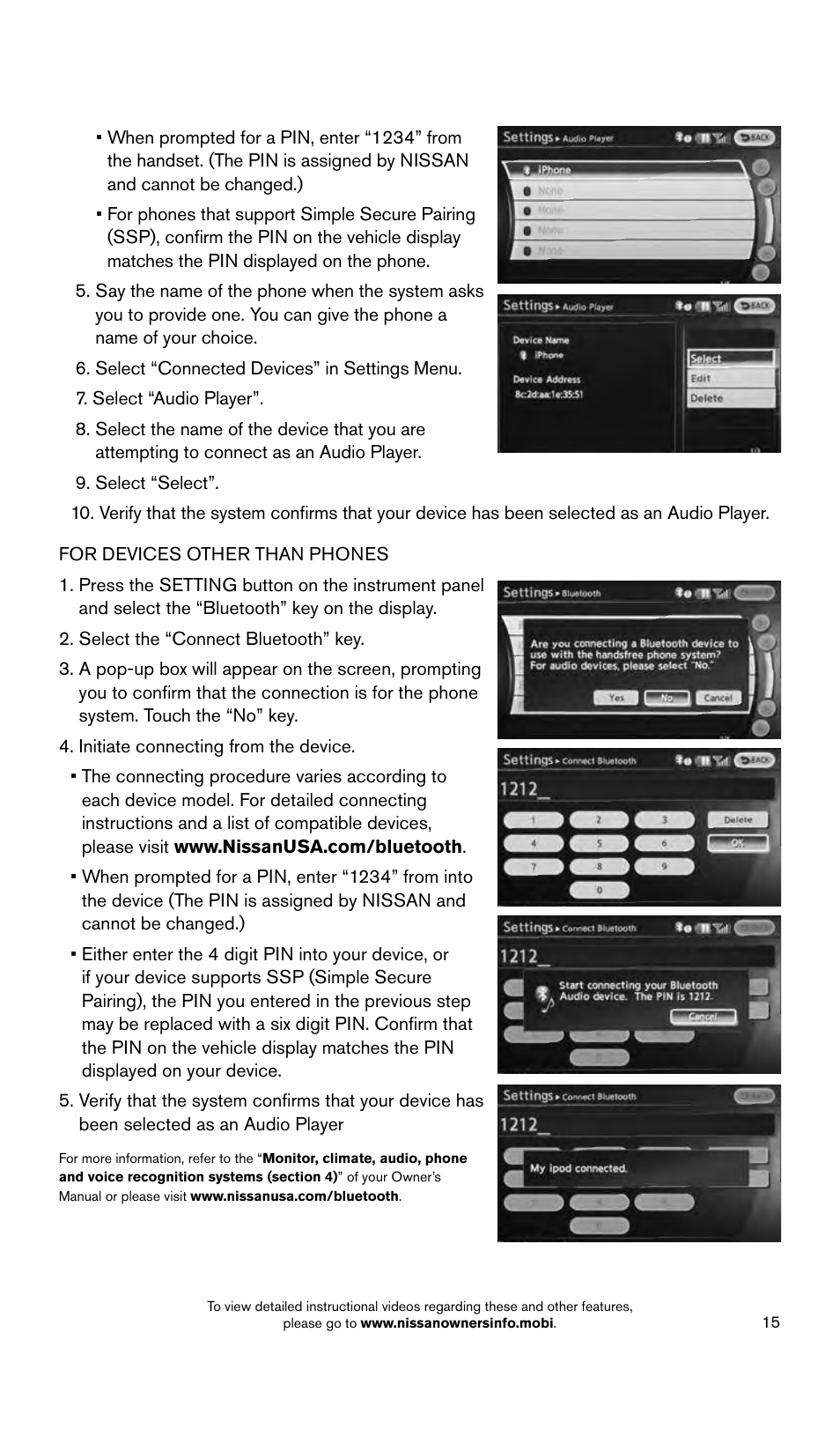 NISSAN 2015 Armada - Quick Reference Guide User Manual | Page 17 / 28