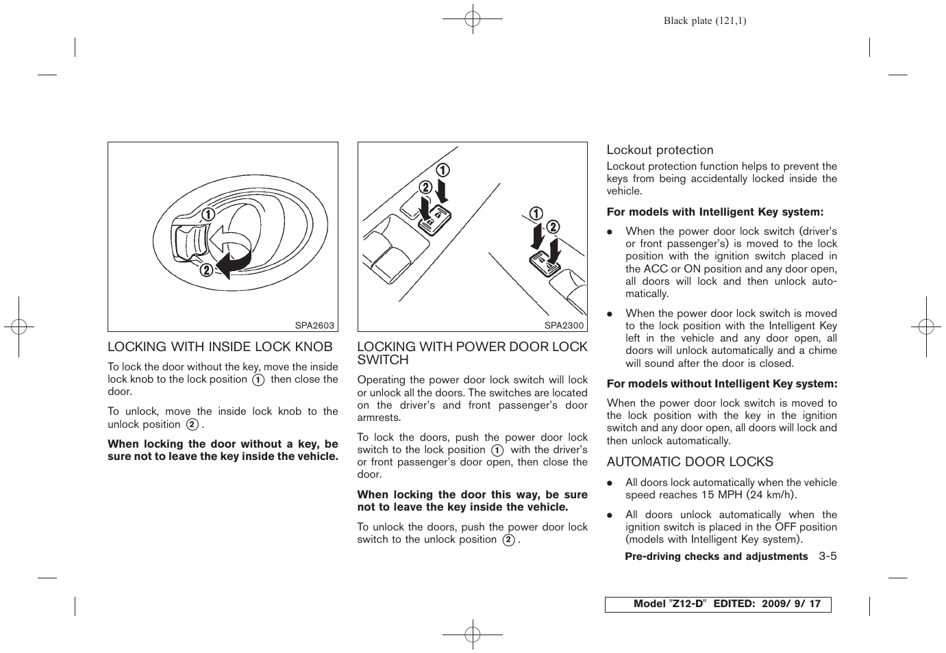NISSAN 2010 Cube - Owner's Manual User Manual | Page 119 / 329