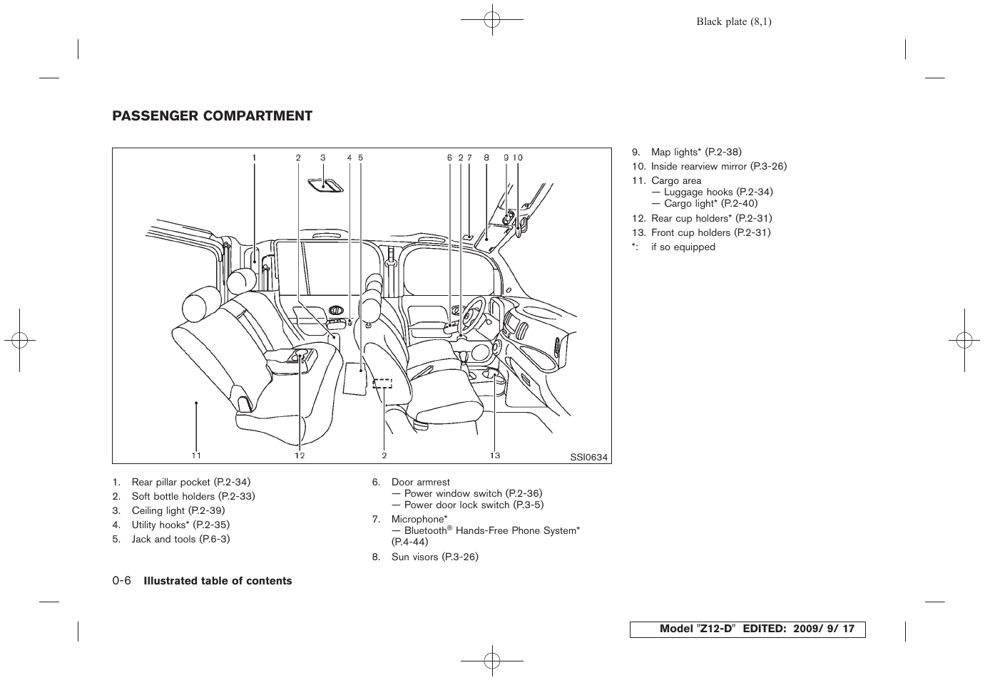 Passenger compartment -6 | NISSAN 2010 Cube - Owner's Manual User Manual | Page 12 / 329